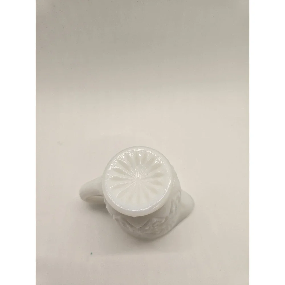 Milk Glass Westmoreland Creamer and Sugar‎ Bowl Old Quilt Pattern